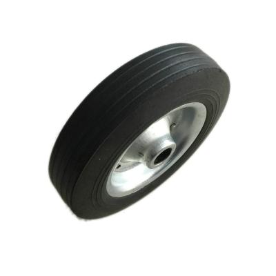 China High quality colorful rubber wear resistant solid elastic rubber wheel for trolley solid wheel for sale