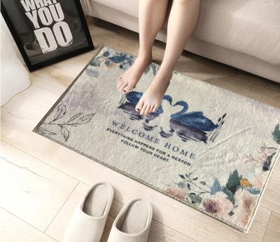 China Washable Mat Custom Printed Home Carpet Mat Non-Slip Sublimation Printing Soft Empty Entrance Door Mats for sale