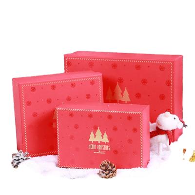 China Recycled Materials Custom Printed Christmas Cardboard Boxes Cardboard Storage Christmas Paper Box For Sale for sale