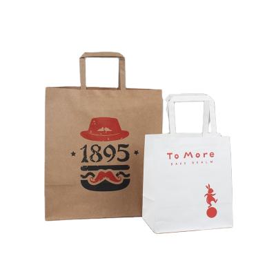 China Eco Friendly Wholesale Sample Recycled Materials Free Kraft Paper Customized With Your Own Logo Paper Bag With Handle Shopping Packaging Custom Bags for sale