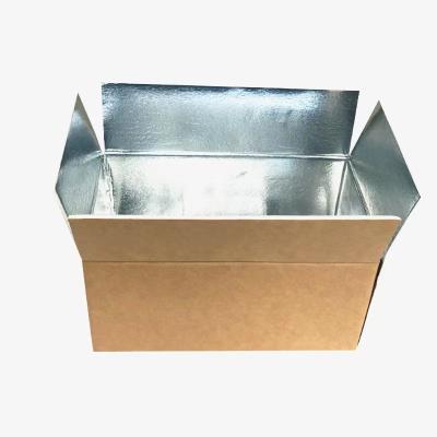 China Recycled Materials Wholesale Custom Thermal Insulated Frozen Fresh Hot Cardboard Box Insulation Meat Frozen Food Box Cold Liners for sale