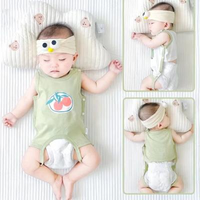 China Baby Belly Pocket Belly Summer Crepe Cotton Belly Pad Navel Belly Button Belle Crawling Clothes Pure Cartoon Newborn Baby Overalls Vest for sale