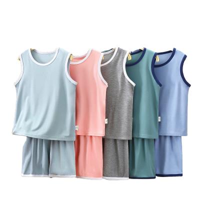 China Sports suit Hot sale children's vest sportswear suit summer style air conditioning clothes breathable pajamas modal home clothes for sale