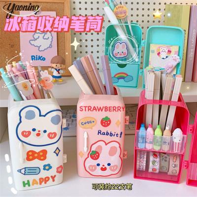 China Pen Stand School Office Home accessories stationery products Factory price 2023 new arrival desk organizer plastic storage pen holder for sale