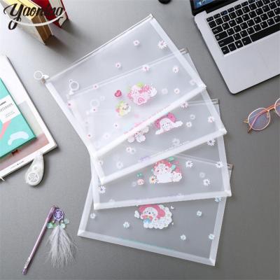 China Office School Stationery cheap promotional Fireproof document organizer multifunctional a4 stationery School students Cute pvc plastic clear file bag for sale