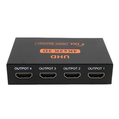 China Multimedia HDTV 4 Ports 1x4 Powered Splitter For Ultra Full HD 1080P 3D HDTV HD 4Kx2K Adapter for sale