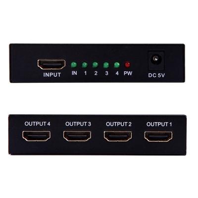 China Multimedia 4K*2K HDTV Port 1x4 HDCP FULL HD 4 HDTV Splitter 1 In 4 Out Hub Repeater Amplifier Changer HDTV Splitter Support 2K X 4K for sale