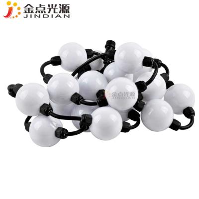 China Theme park 35mm 50mm rgb 3d dmx pixel led ball string light curtain IP65 stage lighting for sale