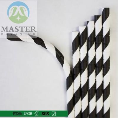 China 100% Biodegradable Eco-friendly FDA  approved flexible bendy paper drinkingstraws for sale