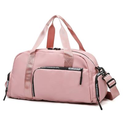 China Pink Fashion OMASKA Large Capacity Duffel Bag Gym Yoga Sports Fitness Outdoor Travel Bag Custom Waterproof Gym Bags With Shoe Compartment for sale