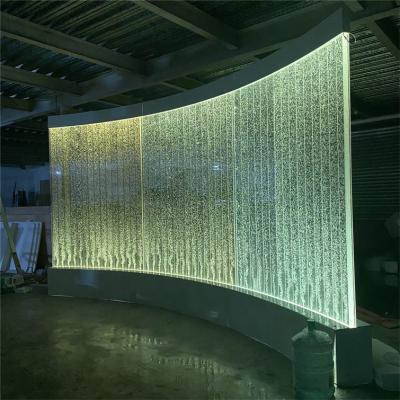 China American Style Water Curtain Panel With RGB Light Customized Arc Bubble Panel For Home Decoration for sale