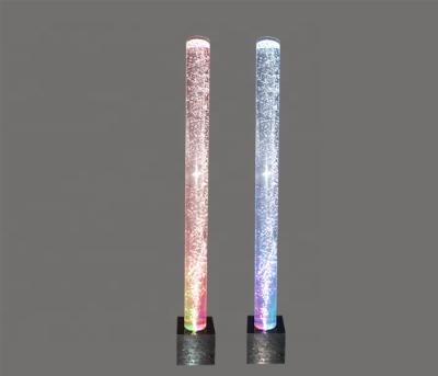 China RGB Led Lights Decoration Water Bubble Lamp Floor Lamp Acrylic Home Water Column Light for sale