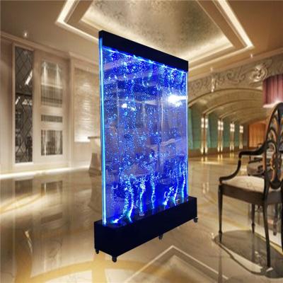 China Coastal Custom Water Feature Decoration LED Water Bubble Partition Wall for sale