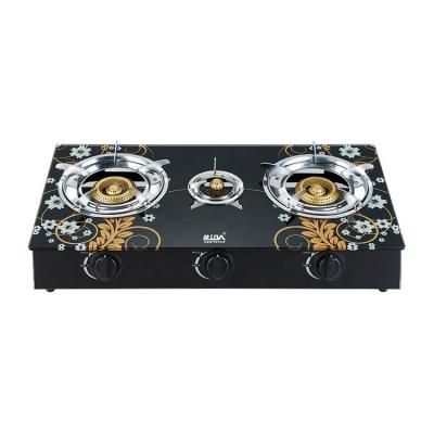 China Hotel New Model High Power Patio Automatic Table Top 3 Burner Gas Gas Cooker Large for sale