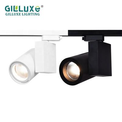 China Modern Cheap Price Modern Dimmable Black White COB 30w LED Indoor Commercial Track Lights for sale