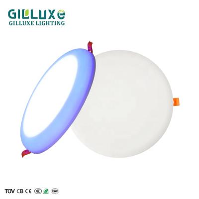 China Modern Aluminum Indoor Commercial Ceiling Double Color High Performance Outdoor LED Panel Mounted Light for sale