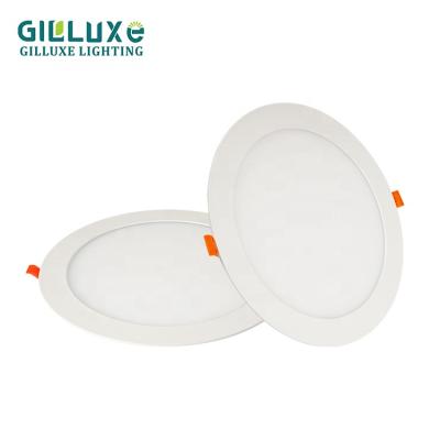 China Modern New Design Indoor Commercial 3 Bedroom 6 9 12 15 18 24 30 W Recessed Slim Square Round LED Panel Light for sale