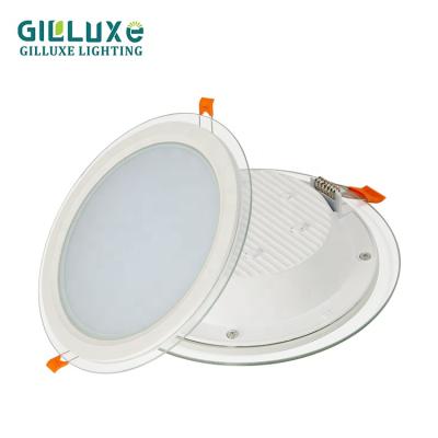 China Customized 6w 9w 12w 18w 24w Modern White Color Living Room Indoor Office Recessed Dual Color Panel Lights for sale