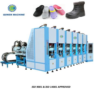 China EVA Fangs Shoes Injection Machine 6 Station 2 Injectors Single Color EVA Shoes Injection Molding Machine for sale