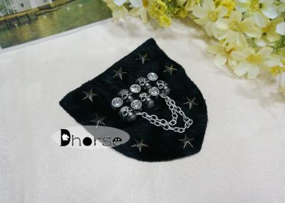 China Appliques moldeados negros elegantes frescos para la ropa con los cráneos en venta