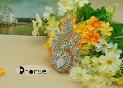 China Shining Antique Rhinestone Brooches , Rhinestone Wedding Brooches for Bridal for sale