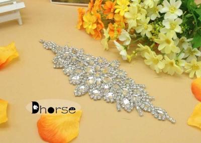 China Wedding Dress Rhinestone Beaded Applique for sale