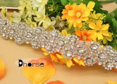 China Handmade Bling Bling Crystal Bridal Rhinestone Beaded Trim For Wedding Dress for sale