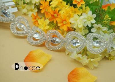 China Handmade Heart Design Bling Bling Crystal Rhinestone Trimming For Dress for sale