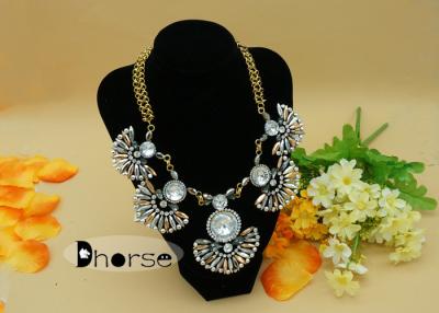 China Shining Luxury Diamante Handmade Bead Collar Necklace For Neck Decoration for sale