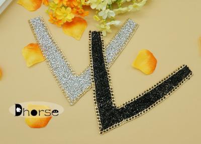 China Rhinestone Neckline Applique For Clothing for sale