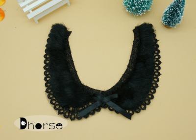 China Winter Ladies Suit Black Fur Collar Neckline With Ribbon Bow for sale