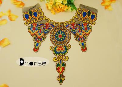 China African Colorful Sewing Royal Embroidered Collar Neckline For Salwar Suits for sale