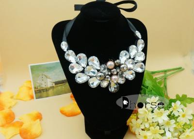 China Glass Stone Beaded Collar Necklace for sale