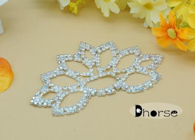 China Metal Sparkling Silver Diamond Rhinestone Embellishments For Weddng Bridal Dress for sale