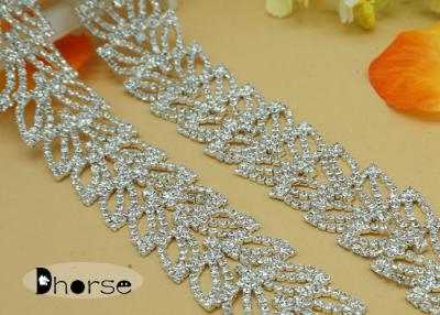 China Custom Sliver Rhinestone Trim Chain For Wedding Bridal Dresses Decoration for sale