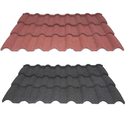 China Corrosion Resistance Color Stone Coated Metal Tiles For Roof Building Materials for sale