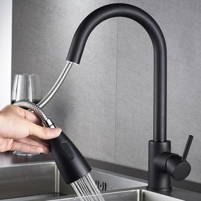 China Metered Faucets 3 in 1 Faucets Pull Down Kitchen Faucet Hose Sprayer for Room for sale