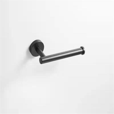 China Stocked Toilet Paper Holder Bathroom Tissue Paper Roll Holder SUS 304 Stainless Steel Wall Mount Matt Black for sale