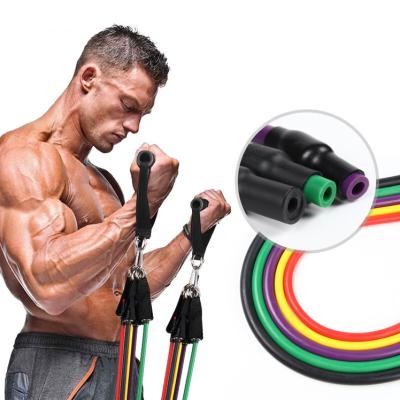 China Wholesale custom fitness hip resistance exercise band 18 pieces 150lb resistance bands tubes set with handles for sale