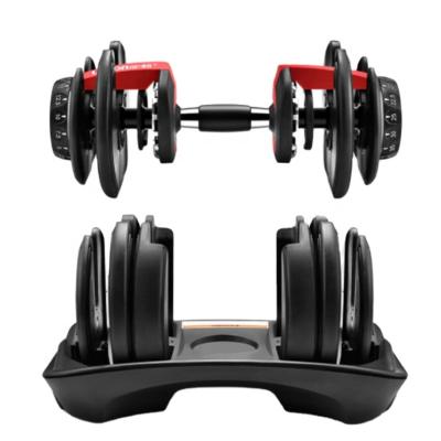 China Hot Selling Adjustable Weight Dumbbell Set 24KG Gym Equipment 40KG Dumbbell Weights for sale