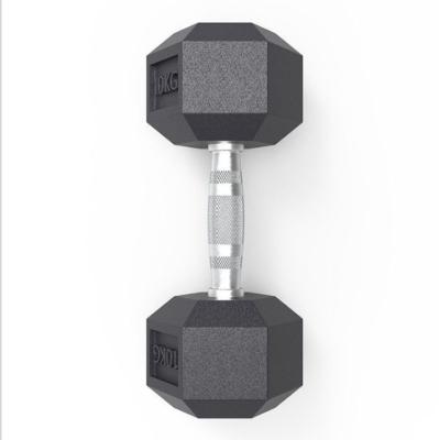 China Custom Logo Unisex Kg Strength Training Rubber Weights 15 Pounds Unified Weight Set Weight Fitness Hex Steel Dumbbell for sale