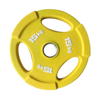 China Gym Fitness Equipmentrubber Weight Plates Eco - Friendly Barbell Plates 15 20 25 Kg Rubber Weight Plate for sale