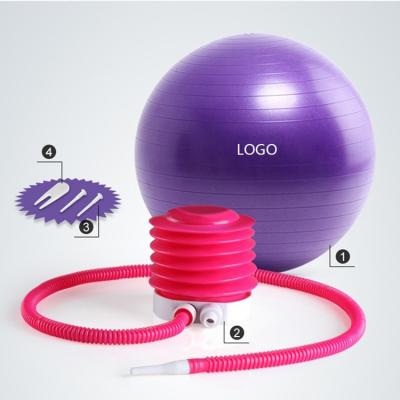 China Large Durable Yoga Balance Ball With Quick Foot Pump Customized Anti-Shatter PVC Slip-Resistant Home Style And Colors Durable 75cm 65cm 55cm for sale