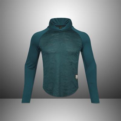 China Men's Breathable Gym Long Sleeve Sportswear Tops Cool Dry Best Quality Hooded Sweatshirt for sale