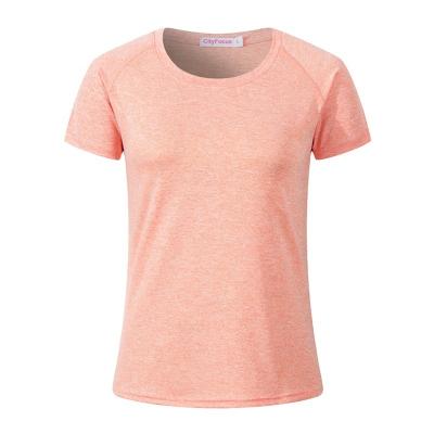 China Women's Simple T-shirts 190g Cheap Custom Fitness Quick Dry Cationic Active Cloth Top Breathable Quick Dry for sale