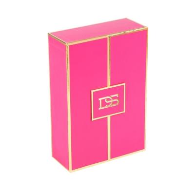 China Rose Handmade Creative Rectangle Magnetic Perfume Gift Box with EVA Insert for sale