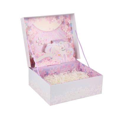 China Disposable Spiritz 3D Pink Paper Pop Up Birthday Gift Paper Box Factory Wholesale for sale