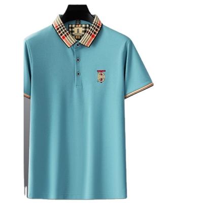 China Anti-wrinkle High Quality Summer Collared Embroidery Short Sleeve Polo T-Shirt For Men for sale