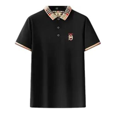 China Anti-wrinkle Men's T-shirts Nylon Polos Men Golf T-shirt Plus Size Textured Polo T-shirt For Men for sale