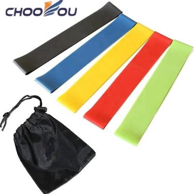 China Weight Lifting Mini 100% LATEX Resistance Loop Training Bands with Travel Bag for sale